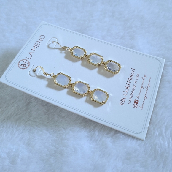 La Meno Rectangle Trio3️⃣ Drop Earrings - Picture 13 of 16